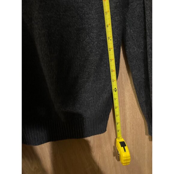 Great Northwest men's Gray Shawl Collar Knit Sweater Size L Two Button Detail - Picture 6 of 8